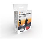 Solight set nabíjecích cyklo svítilen, 160lm přední, zadní červená, Li-Ion, USB