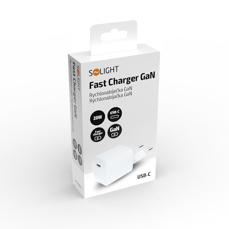 Solight USB-C fast charger GaN 20W PD