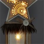 Solight Vianočná LED drevená dekorácia, hviezda, 2x AA