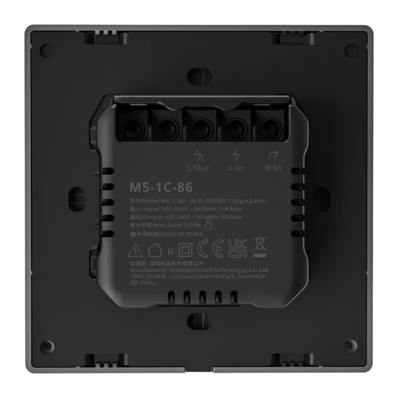 SONOFF Chytrý nástěnný vypínač scén WiFi M5 1C (1 kanál)