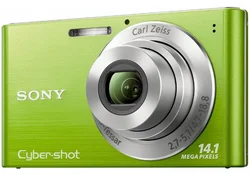 SONY kompakt DSC-W320G zelený, tenký a lehký ,14.1MPix, 4x zoom, 2,7" LCD, ISO 3200, Optický stabilizátor