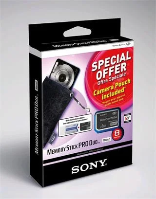 SONY MSMT8G Memory Stick PRO DUO Mark 2 8GB + adaptér + pouzdro na DSC