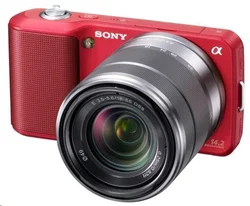 SONY NEX-3KR fotoaparát 14.2 Mpix + 18-55mm - červený