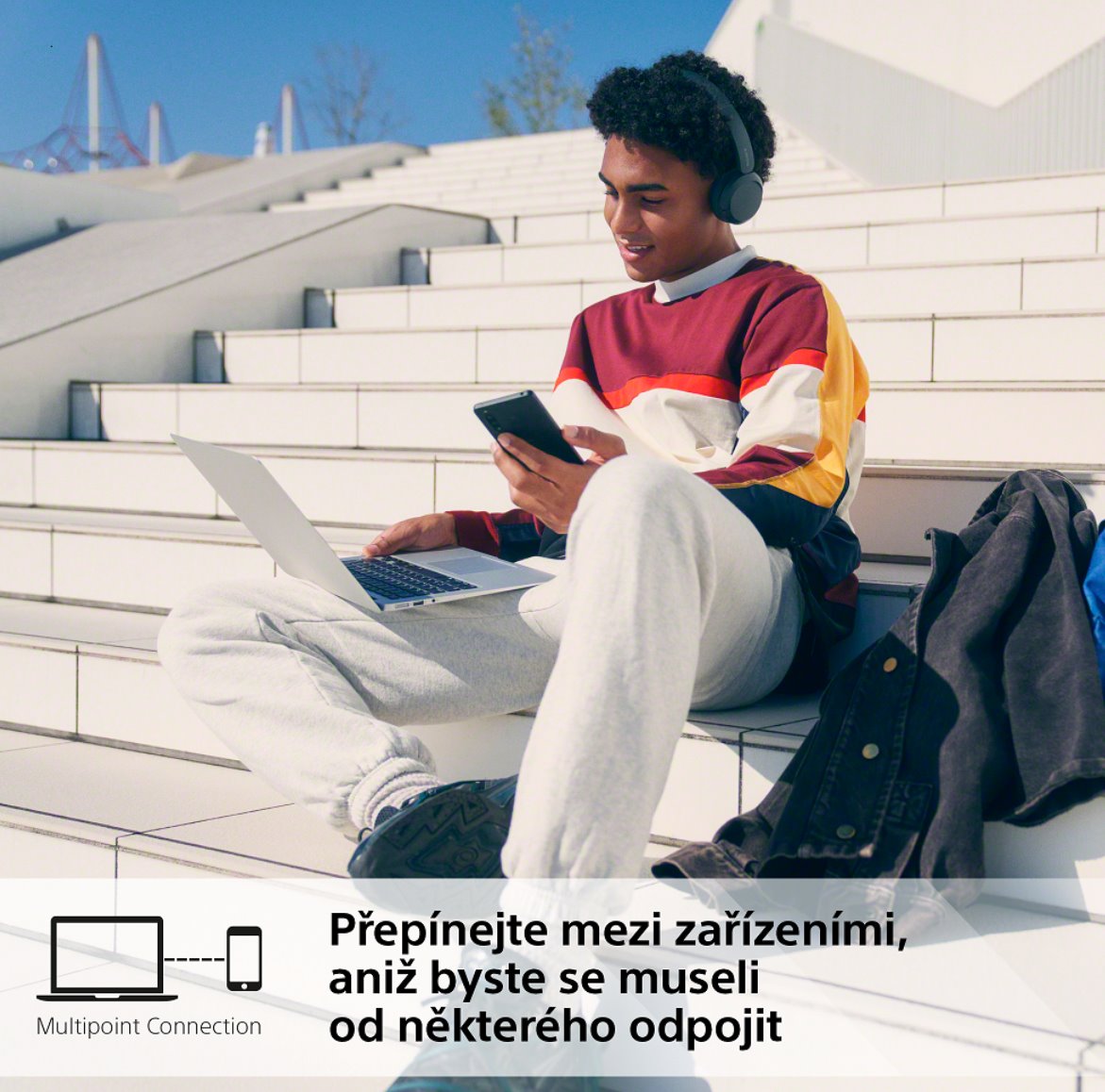 Sony WH-CH520, čierna, model 2023