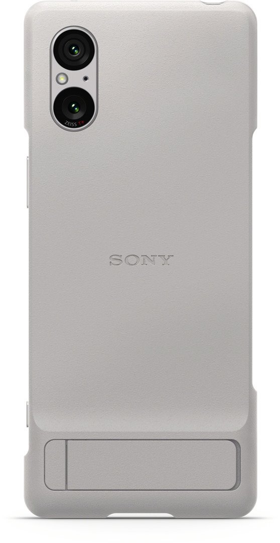 Sony Xperia Stand Cover pro Xperia 5 V 5G stříbrný