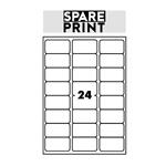 SPARE PRINT PREMIUM samolepiaci, biely, 100x A4 (24x štítok 68x36mm)