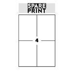 SPARE PRINT PREMIUM samolepicí, bílé, 100x A4 (4x etiketa 105x148mm)