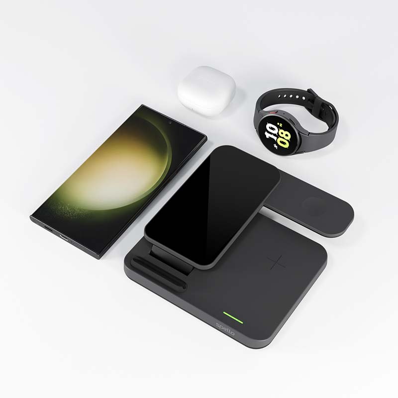 Spello 3in1 Wireless Charging Stand for Samsung - černá