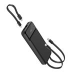 Spello ForcePack 10000mAh power banka SP11 | se 3 integrovanými kabely | černá | 4 výstupy | mód nízkého výkonu