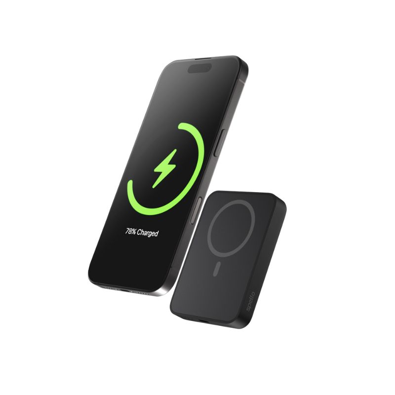 Spello ForcePack 5000mAh magnetická bezdrôtová powerbanka Bank SM31 - čierna