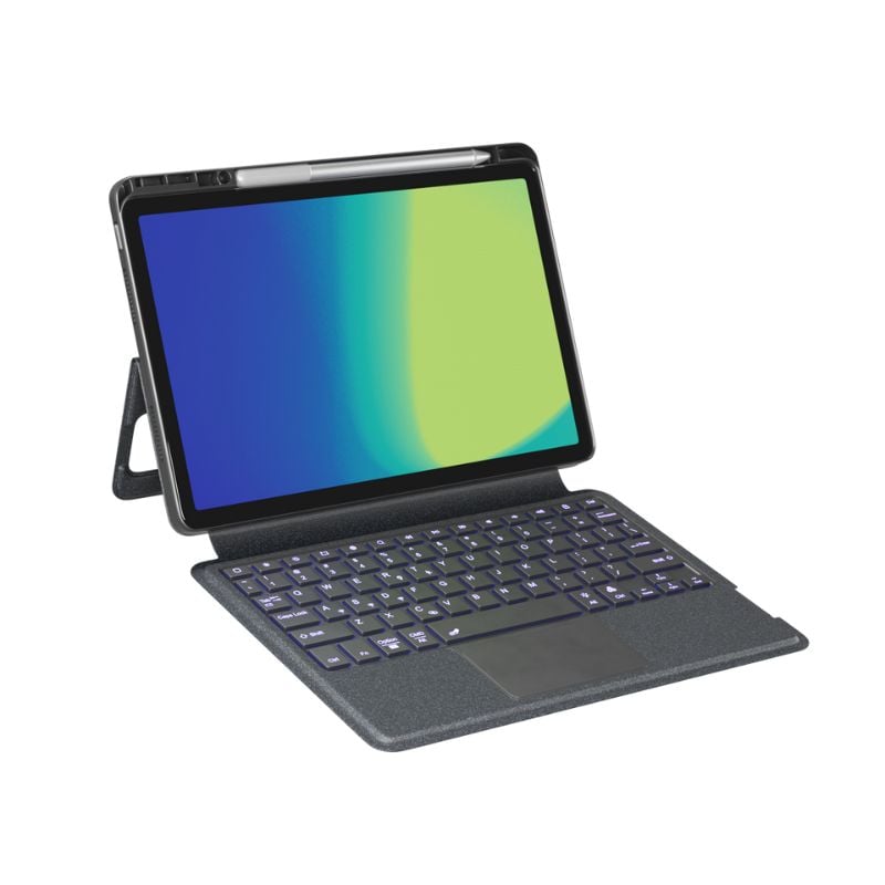 Spello kryt s podsvícenou klávesnicí | Samsung Tab A9+ 11” | CZ | černá | integrovaný stojánek a slot na stylus