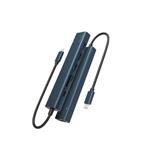 Spello USB-C Hub Slim 7v1 | 100W USB-C PD, 3× USB-A, HDMI, slot na SD/TF kartu | temně inkoustová | všechny porty v jednom