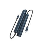 Spello USB-C Hub Slim 7v1 | 100W USB-C PD, 3× USB-A, HDMI, slot na SD/TF kartu | tmavý atrament | všetky porty v jednom
