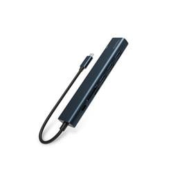 Spello USB-C Hub Slim 7v1 | 100W USB-C PD, 3× USB-A, HDMI, slot na SD/TF kartu | tmavý atrament | všetky porty v jednom