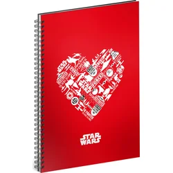 Spirálový blok Star Wars – Red, nelinkovaný, A5
