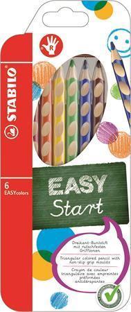 STABILO Barevná pastelka "Easycolours", HB, trojhranná, pro praváky, 6ks/ bal.  