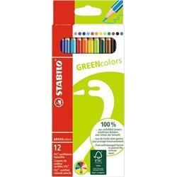 STABILO Barevné pastelky "GreenColours", 12ks, šestihranné