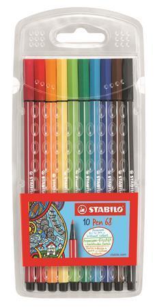 STABILO Fixy "Pen 68", 10 barev, 1mm