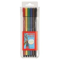 STABILO Fixy "Pen 68", sada, 6 barev, 1mm