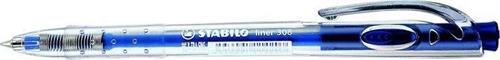 STABILO Kuličkové pero "Liner 308", modrá, 0,3mm, stiskací mechanismus