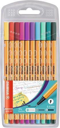 STABILO Liner "Point 88", 10 farieb, 0,4 mm