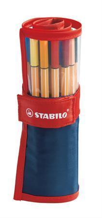 STABILO Liner  "Point 88", 25 barev, rolovací pouzdro, 0,4mm