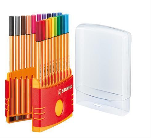 STABILO Liner  "Point 88 ColorParade", 20 barev, 0,4mm