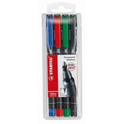 STABILO Permanentní popisovač "OHPen M", mix barev, 1mm, 4ks/bal.