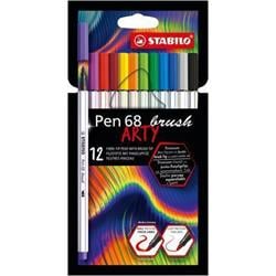 STABILO Štětcové fixy "Pen 68 brush ARTY", 10 barev 568/10-21-20