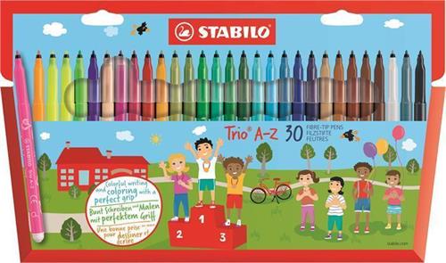 STABILO "Trio A-Z", sada, 30 rôznych farieb, 0,7 mm