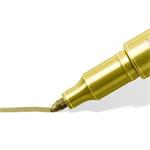 STAEDTLER Dekoračný popisovač, 6 rôznych metalických farieb 1 čierny popisovač, 1-2 mm