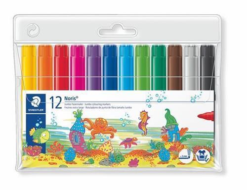 STAEDTLER Fixy "Noris Club", 12 barev, 3 mm, jumbo 