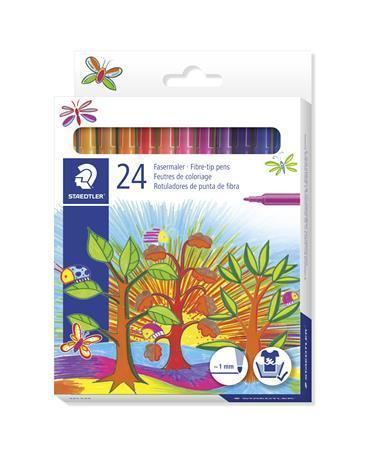 STAEDTLER Fixy, sada, 24 barev, 1 mm