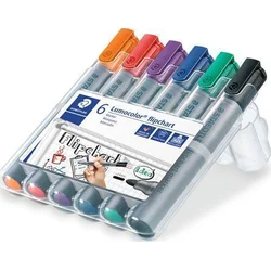 STAEDTLER Flipchartový popisovač "Lumocolor 356", sada, 6 farieb, zúžený hrot