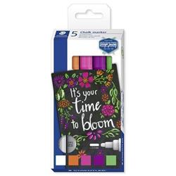 STAEDTLER Kriedové fixky "Lumocolor 344", 5 rôznych farieb, 2,4 mm, zúžený hrot 344 C5