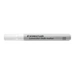 STAEDTLER Kriedový popisovač "Lumocolor 344", biely, 2,4 mm, zúžený hrot 344-0