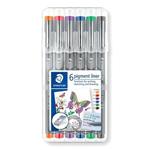 STAEDTLER Liner "Pigment Liner", 6 rôznych farieb, 0,3 mm