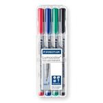 STAEDTLER Ne-permanentní popisovač "Lumocolor 316 F", sada, 4 barvy, OHP, 0,6 mm