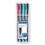 STAEDTLER Permanentní popisovač "Lumocolor 317 M", 4 barvy, 1mm, OHP