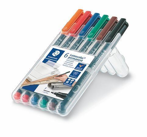STAEDTLER Permanentní popisovač "Lumocolor 318 F", 6 barev, 0,6mm, OHP