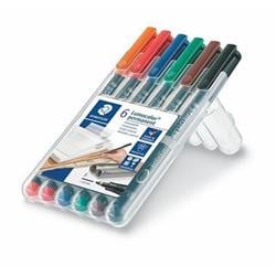 STAEDTLER Permanentní popisovač "Lumocolor 318 F", 6 barev, 0,6mm, OHP
