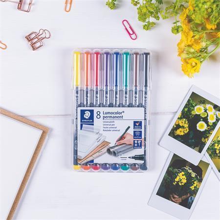 STAEDTLER Permanentní popisovače "Lumocolor 318 F", 8 barev, 0,6mm, OHP 