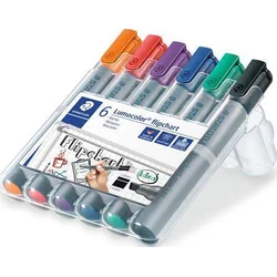 STAEDTLER Popisovač na flipchart "Lumocolor 356 B", sada, 6 barev, klínový hrot