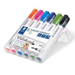 STAEDTLER Popisovače na bílou tabuli "Lumocolor 351", 6 barev, 2 mm, kulatý hrot 351 WP6-1