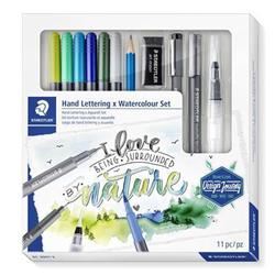 STAEDTLER Štetcové popisovače "Design Journey Hand Lettering", 6 farieb, sada, obojstranné 61 3001-2