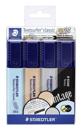 STAEDTLER Zvýrazňovače "Textsurfer Classic Pastel", sada 4 různých barev, 1-5 mm
