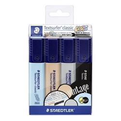 STAEDTLER Zvýrazňovače "Textsurfer Classic Pastel", sada 4 různých barev, 1-5 mm