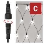 Štandardná spojovacia vianočná reťaz LED - sieť, 1,5x2 m, vonkajšia, studená biela