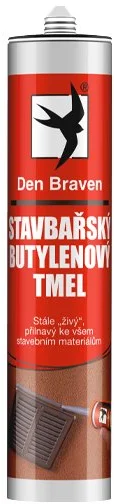 Stavebný butylenový tmel Den Braven, 280 ml, hnedý