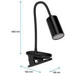 Stolná lampa CONNECT IT CLIP 2 s klipom ČIERNA